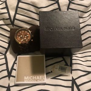 Tortoise and gold Michael Kors watch